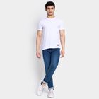 Men's Slim Fit Jeans, मध्यम नीला, small image number null